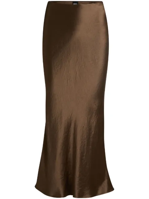 BOSS satin midi skirt