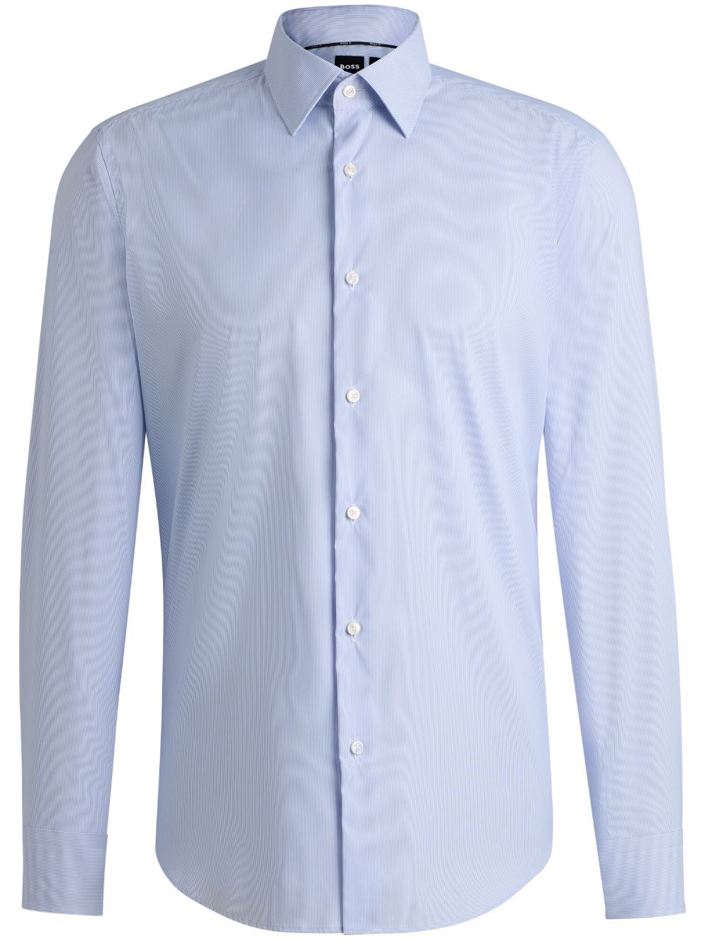 BOSS striped long-sleeve shirt - Blue