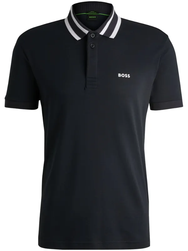 BOSS Camisa Polo Com Logo | Azul | FARFETCH BR