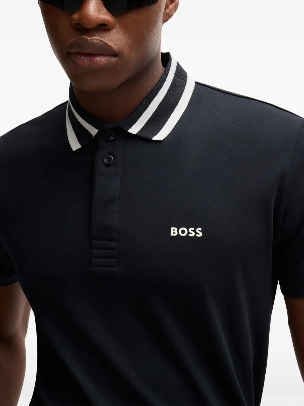 BOSS Poloshirt met logo Blauw