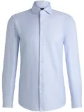 BOSS check-pattern cotton shirt - Blue