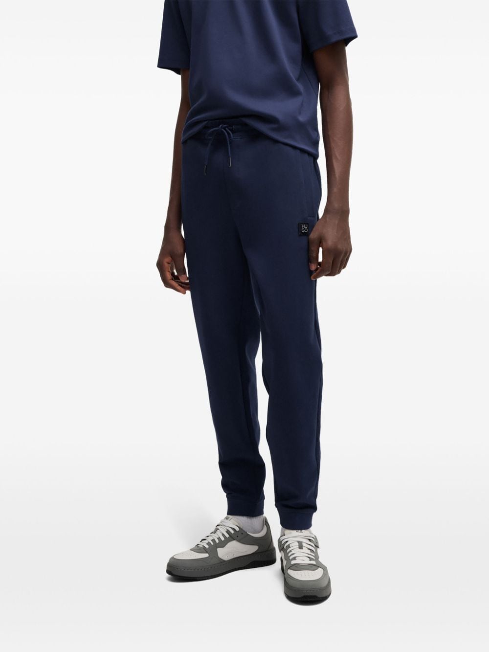 Shop Hugo Drawstring Track Pants In Blue