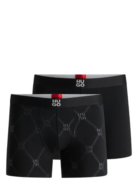 HUGO Kit 2 cuecas boxer com logo no cós