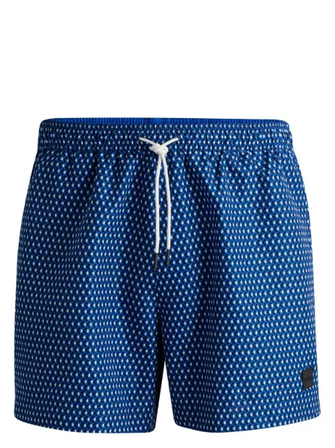 BOSS Bermuda de praia com estampa gráfica