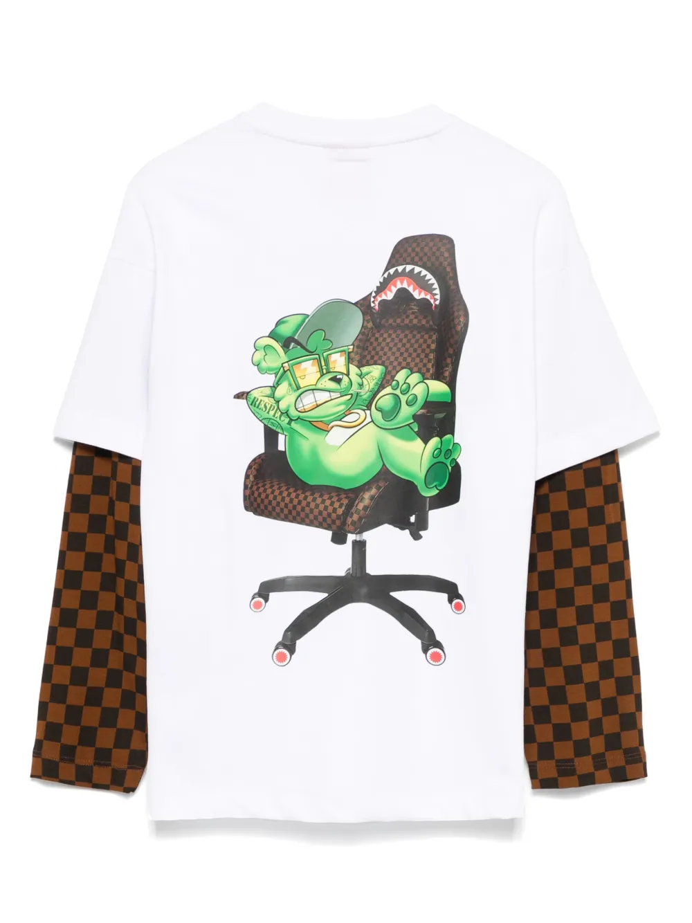 Sprayground Kid Money Bear Gamer T-shirt In White