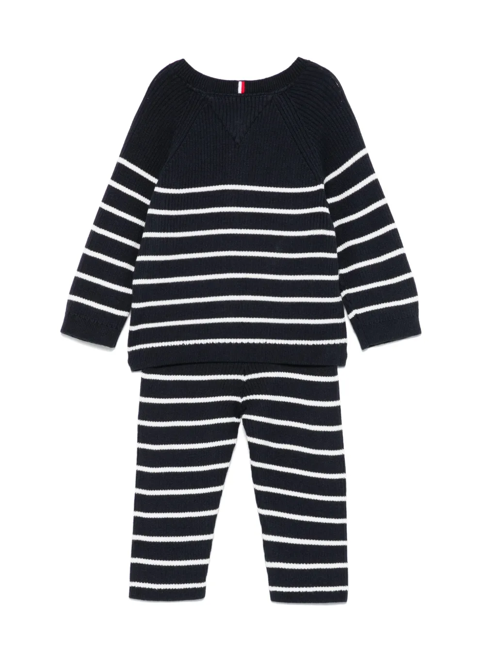 Shop Tommy Hilfiger Junior Striped Trousers Set In Blue