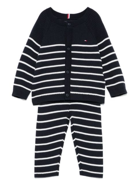 Tommy Hilfiger Junior Gestreiftes Hosen-Set