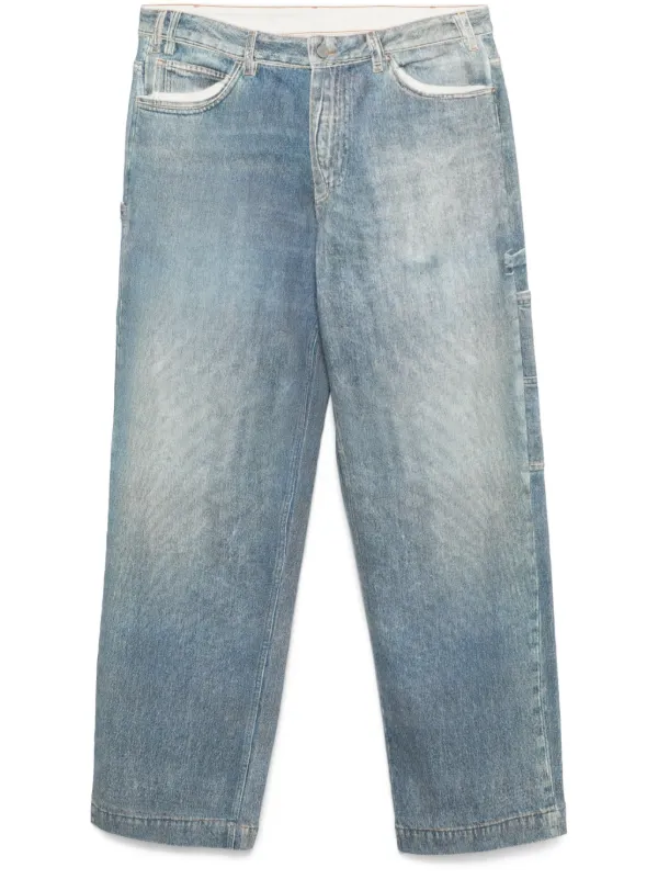 Emporio Armani Jean a Coupe Ample Bleu FARFETCH FR