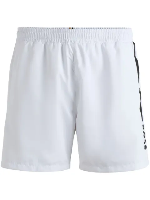 BOSS Bermuda de praia com estampa de logo