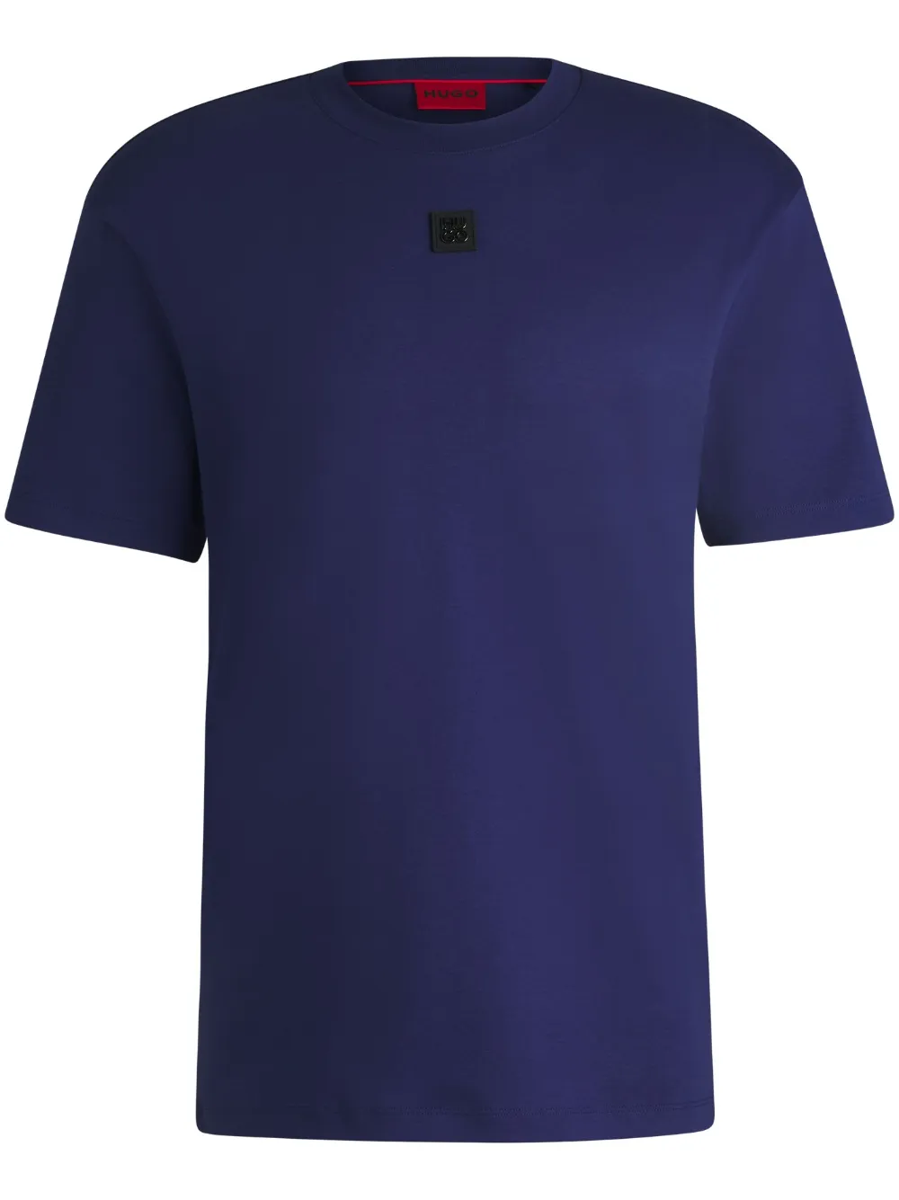 HUGO Camiseta com patch de logo | Azul | Image 1