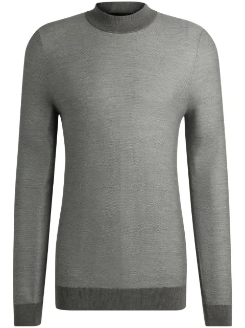 BOSS crew-neck silk sweatshirt