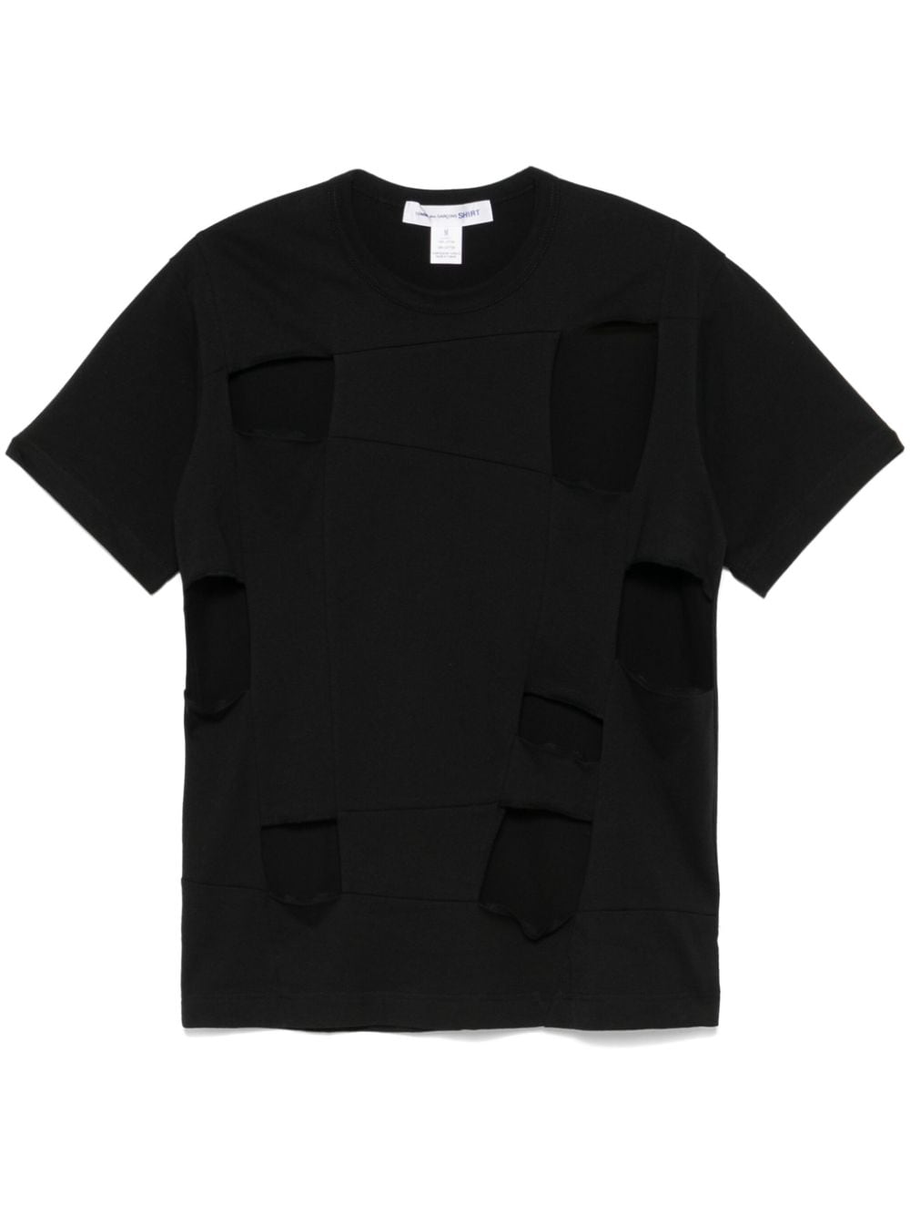 Shop Comme Des Garçons Shirt Cut-out T-shirt In Black