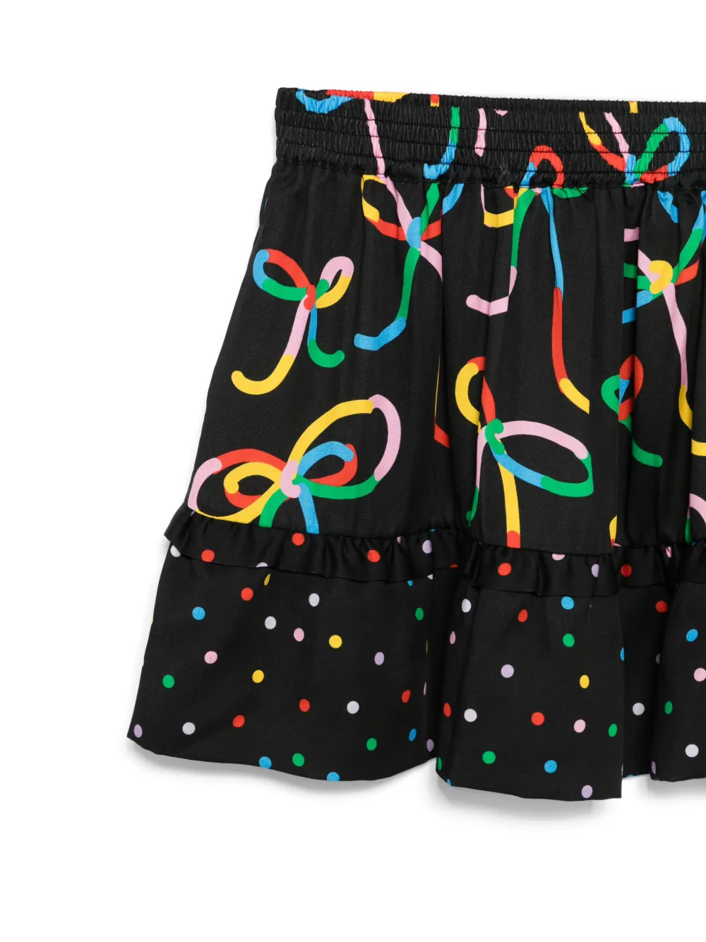 Stella McCartney Kids Rok met stippen en strikprint Zwart