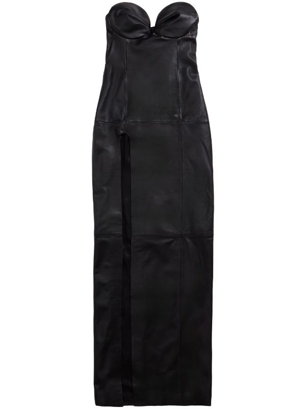 Leather maxi dress best sale