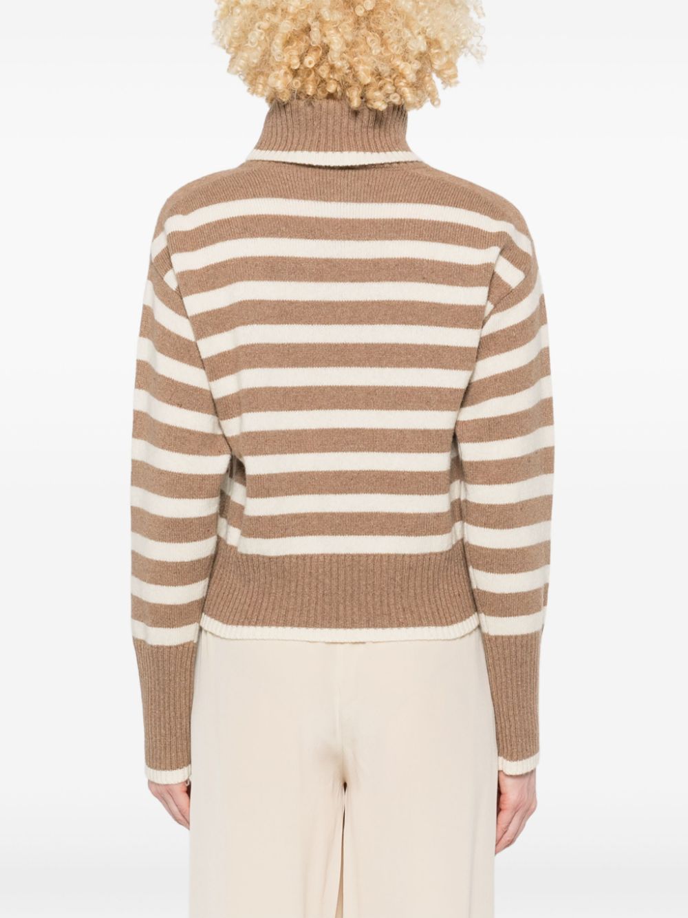 Shop Semicouture Striped Sweater In Neutrals