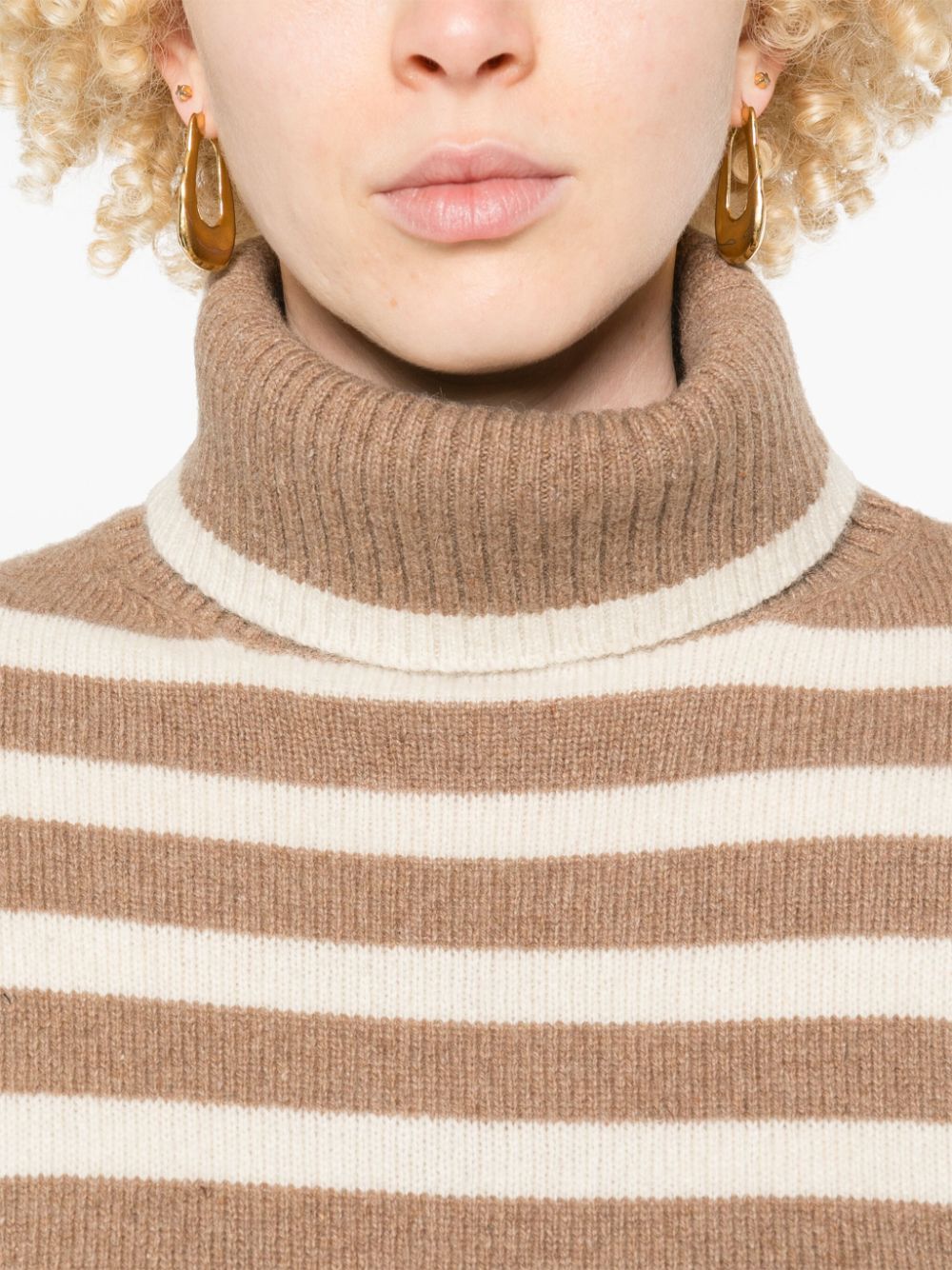 Shop Semicouture Striped Sweater In Neutrals