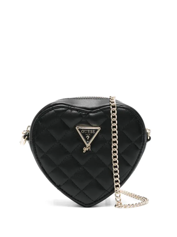 Guess Kids Bolsa Crossbody En Forma De Corazon Negro FARFETCH CL