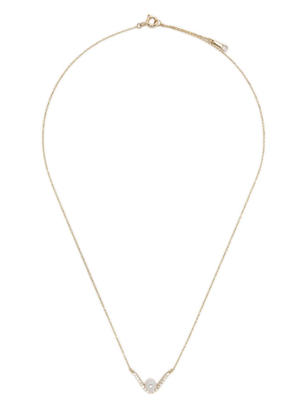 14K gold SBN313 pearl diamond necklace