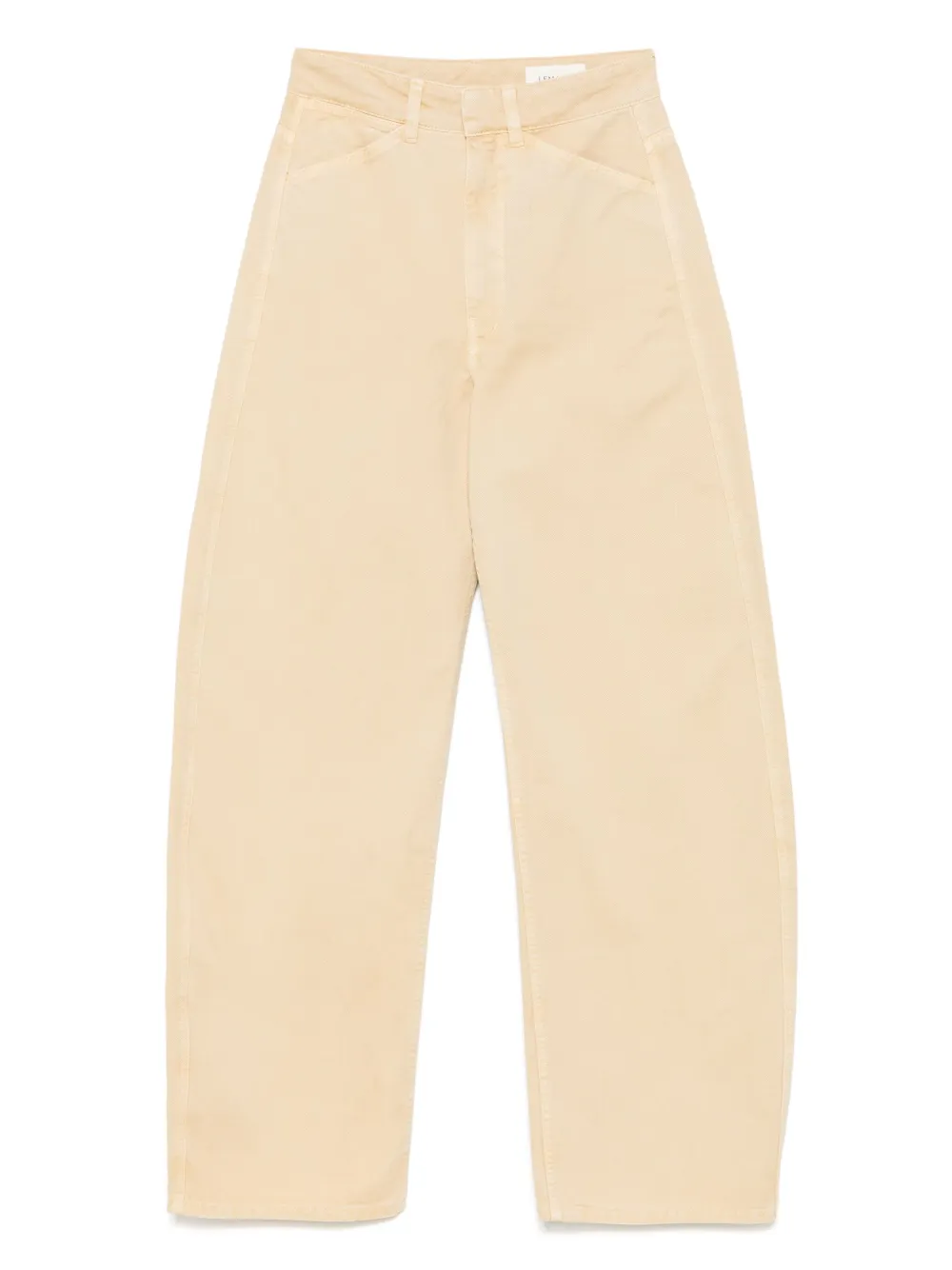 high-waisted curved jeans