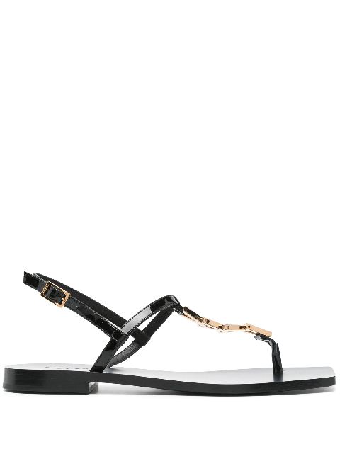 Versace sandalias con cadena en V