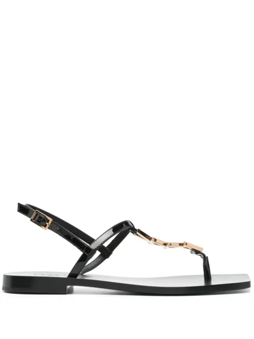 Sandales à détail de chaîne - Versace - Modalova