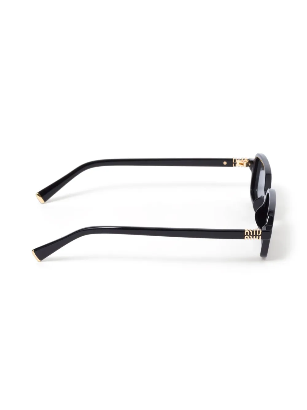 Miu Miu Miu Mens Black Mu 11zs Rectangle-frame Acetate Sunglasses In Schwarz