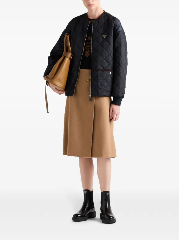 Prada Quilted Light Re-Nylon Jacket | Blue | FARFETCH