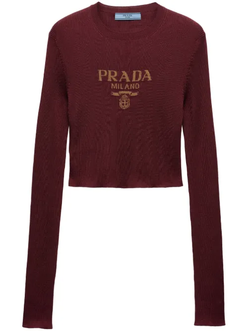 Haut en maille intarsia - Prada - Modalova