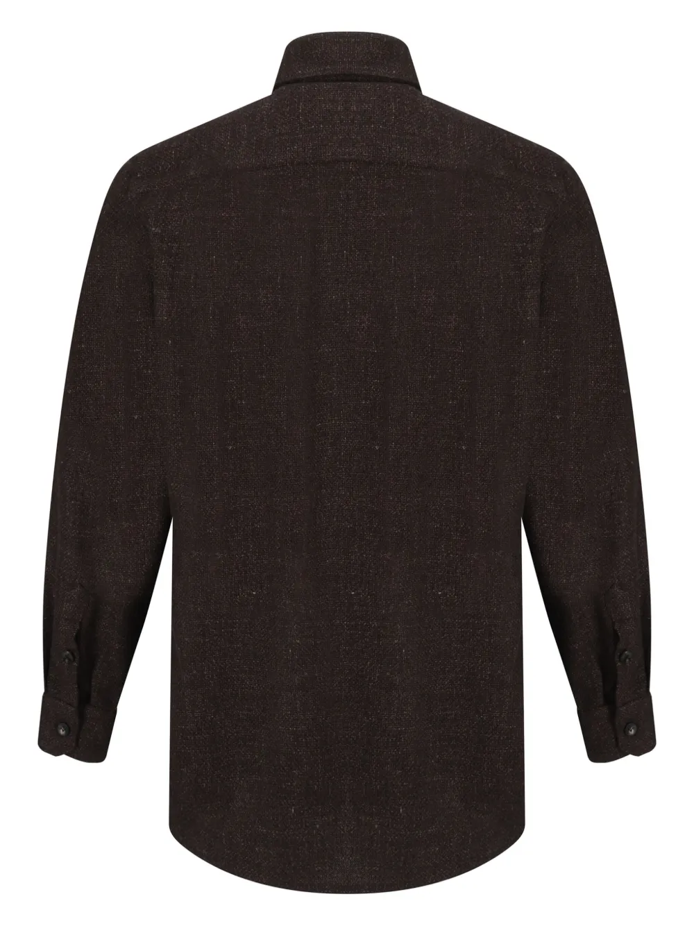 Kiton Bouclé overhemd - Bruin