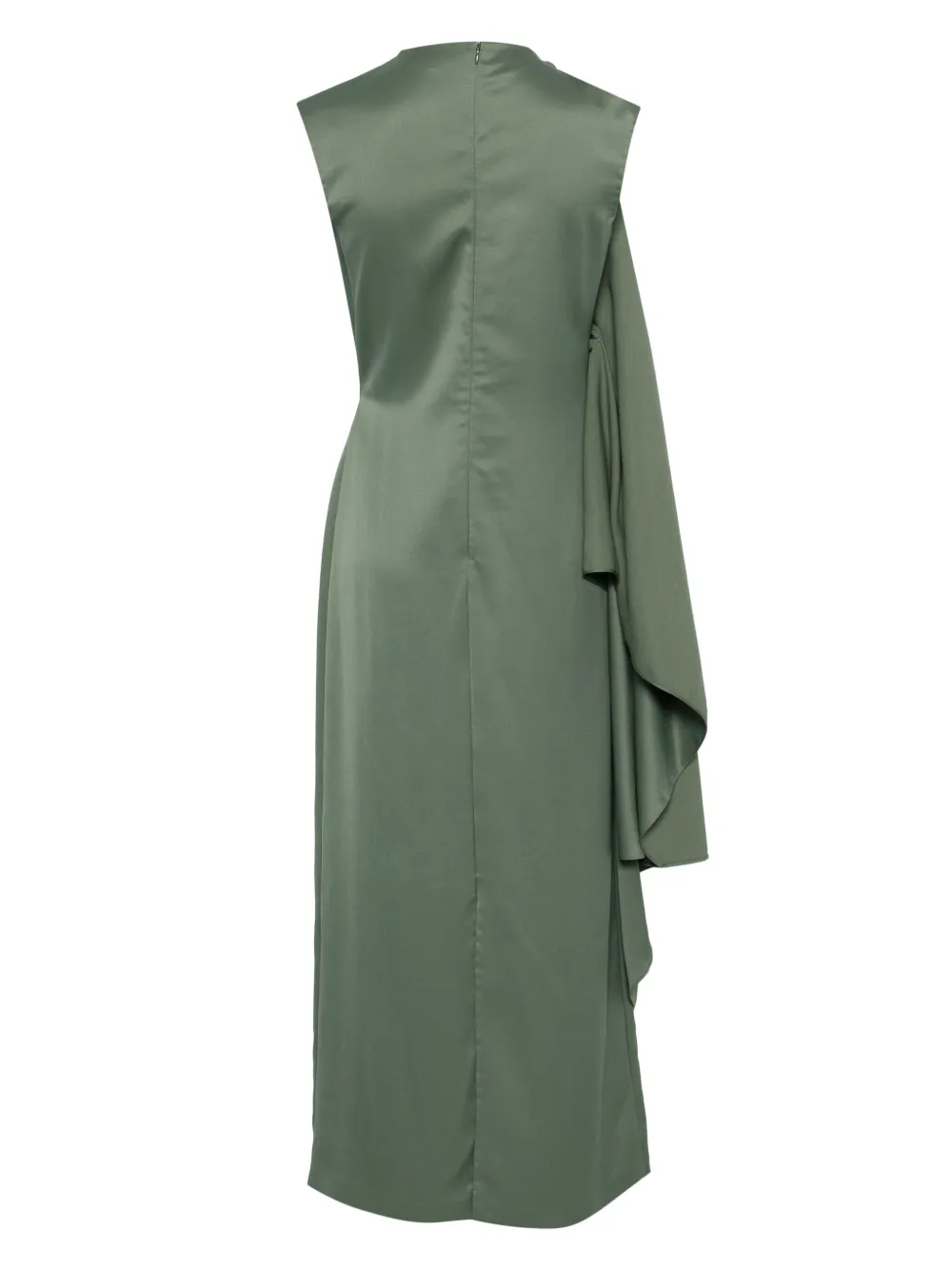 Del Core Mouwloze sjaal midi-jurk - Groen