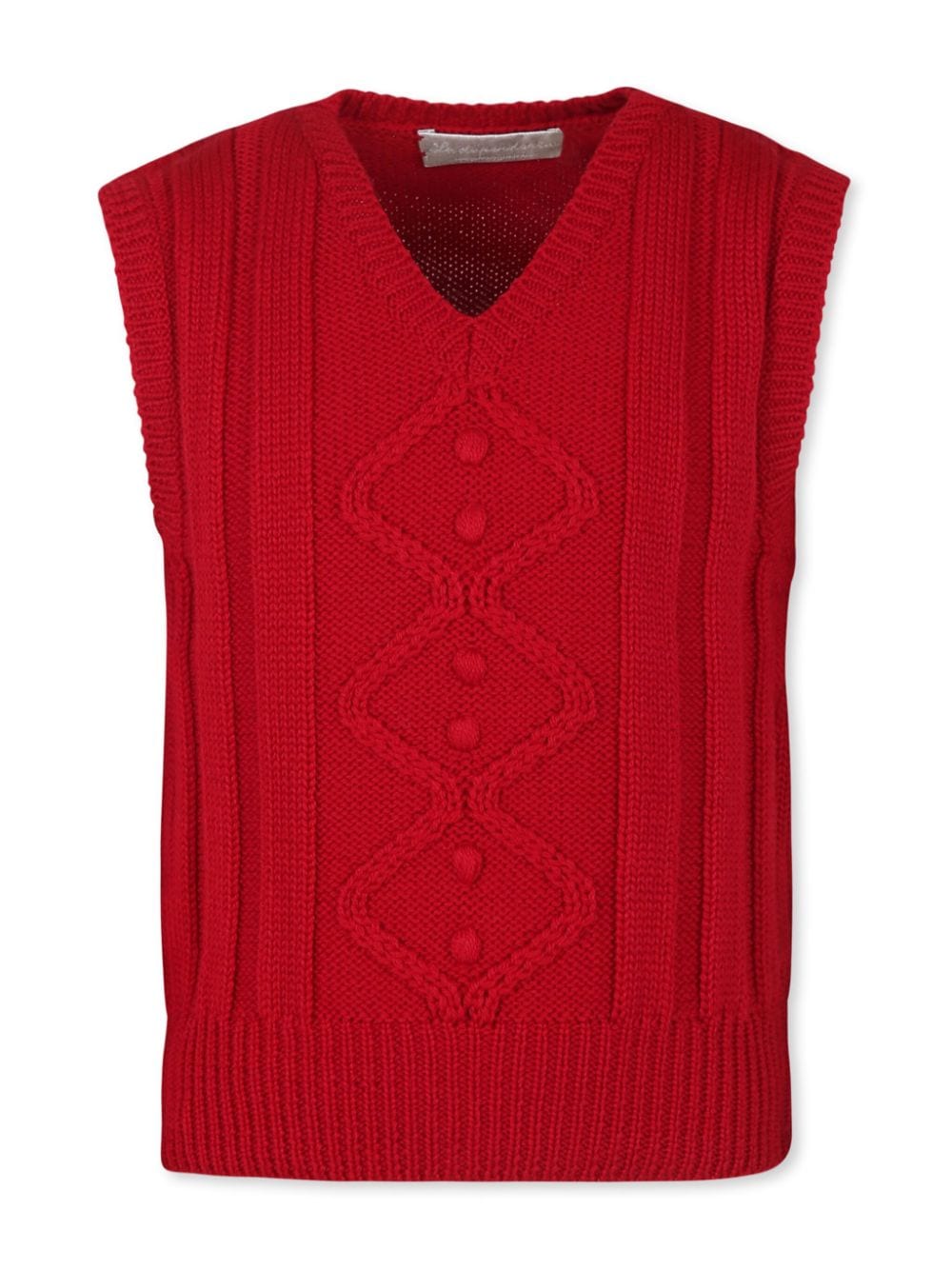 La Stupenderia cable-knit vest - Rosso