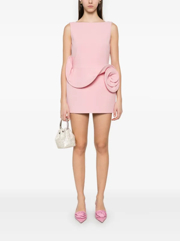ワンピース MAGDA BUTRYM Women Dresses 205424PINK Pink Magda Butrym floral-appliqué Sheath Mini Dress | Pink | FARFETCH