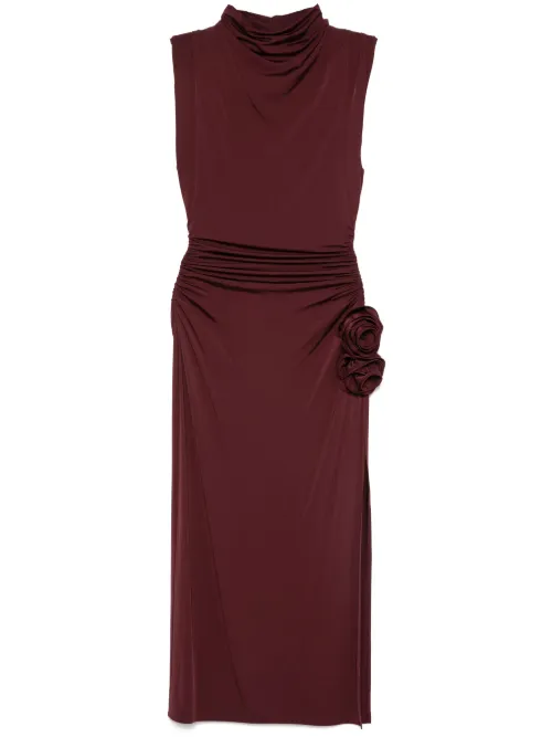 Robe drapée à col montant - Magda Butrym - Modalova