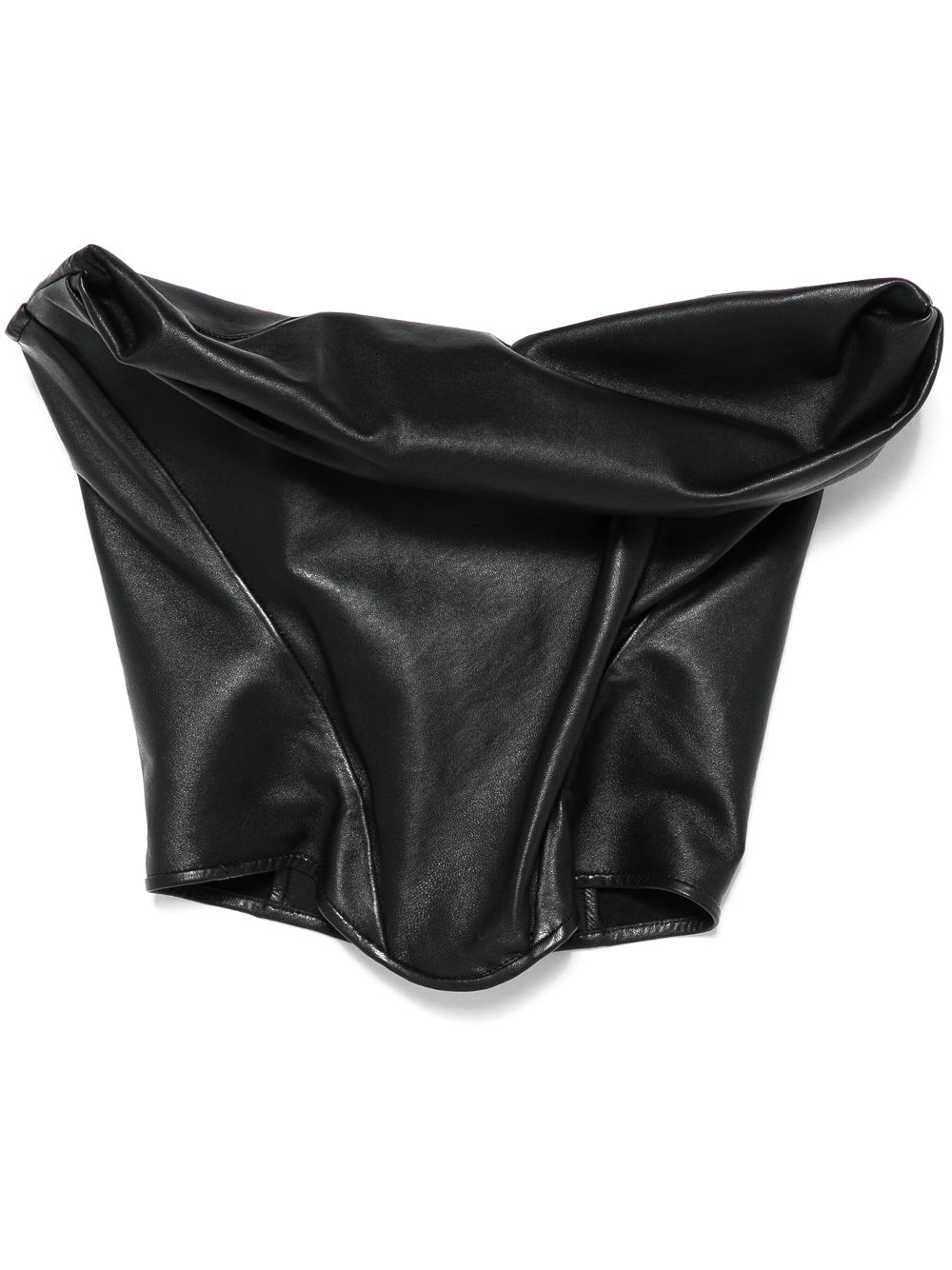 Magda Butrym draped leather corset - Black