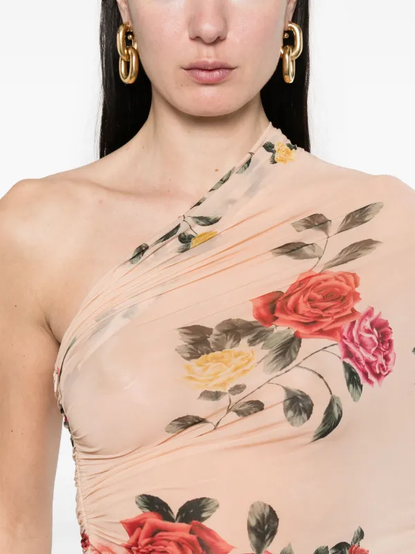 Magda Butrym one-shoulder Wrap Blouse | Neutrals | FARFETCH