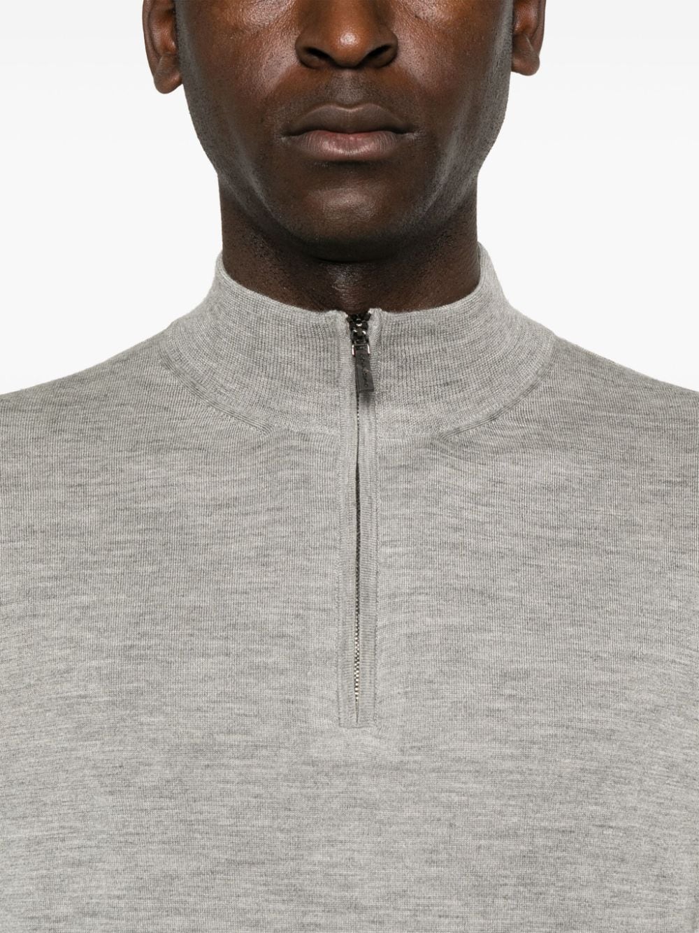 Shop Colombo Mock-neck Sweater In Grey