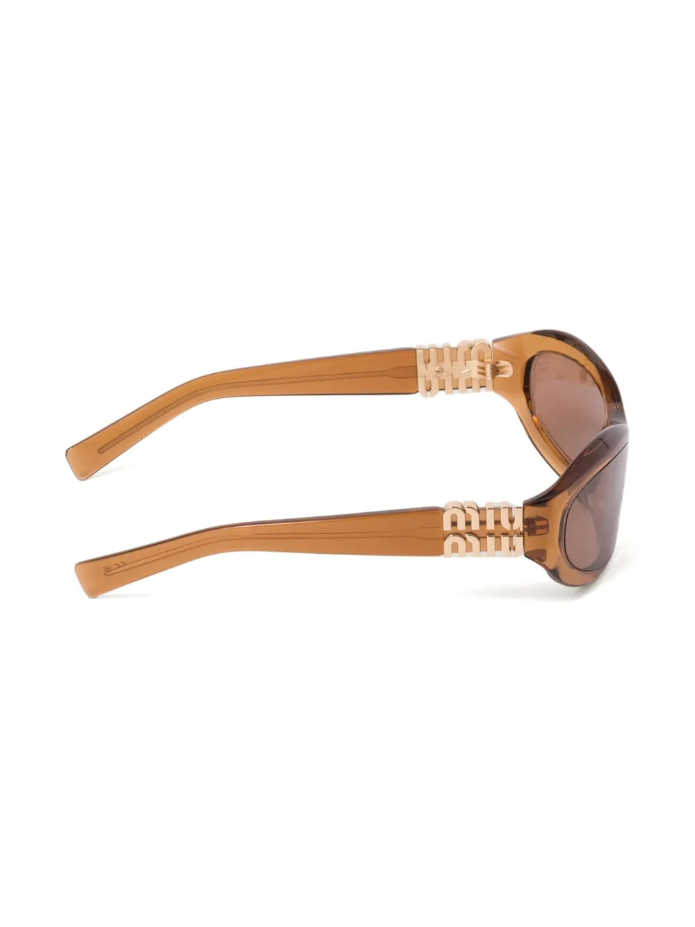 Miu Eyewear Glimpse zonnebril Bruin