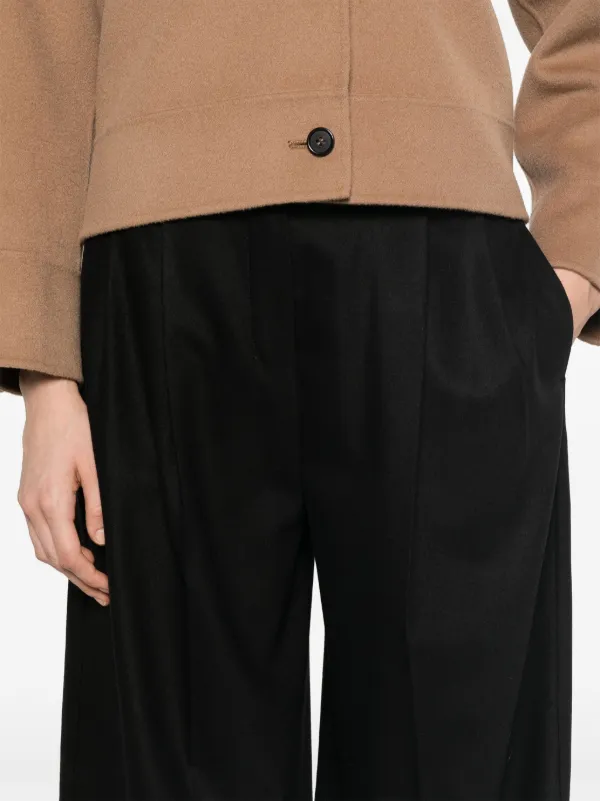 ボトムスその他 MAX MARA 24FW Black Carmen Wool Straight Pants CARMEN 017 S Max Mara Carmen Trousers | Black | FARFETCH