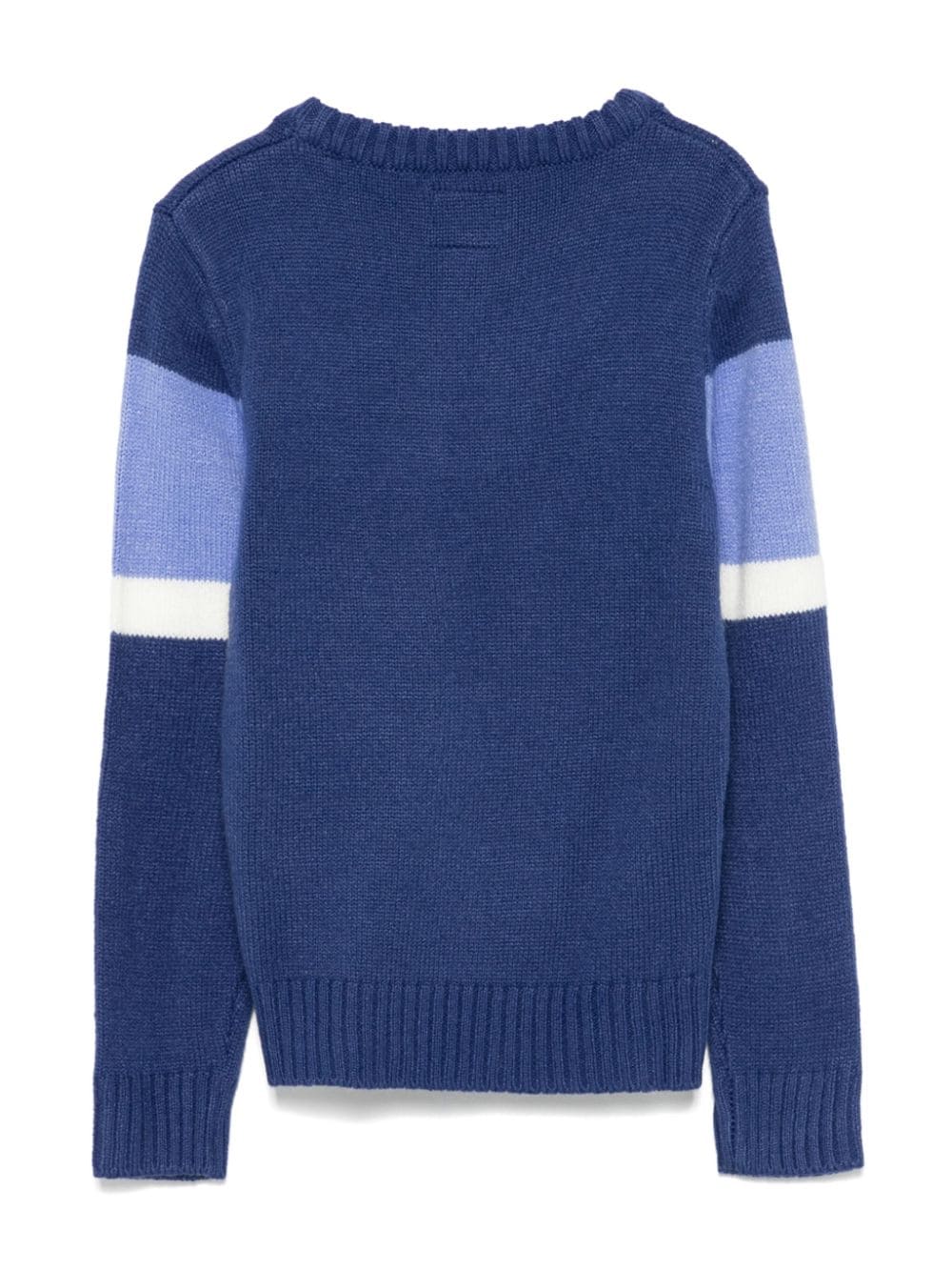 Shop Guess Logo-embroidered Sweater In Blue