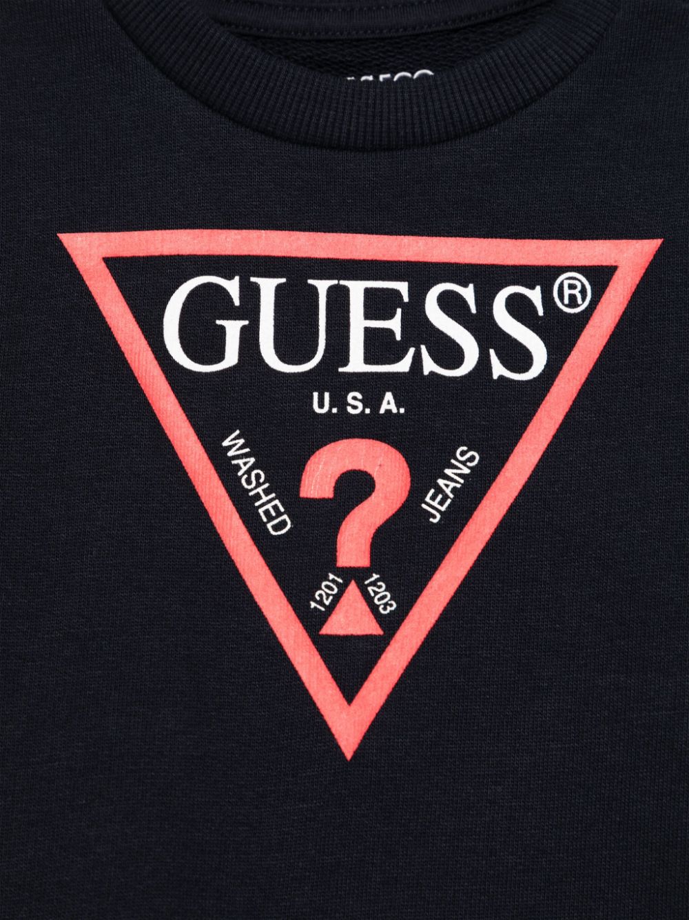 Shop Guess Logo-print Sweater In Blue