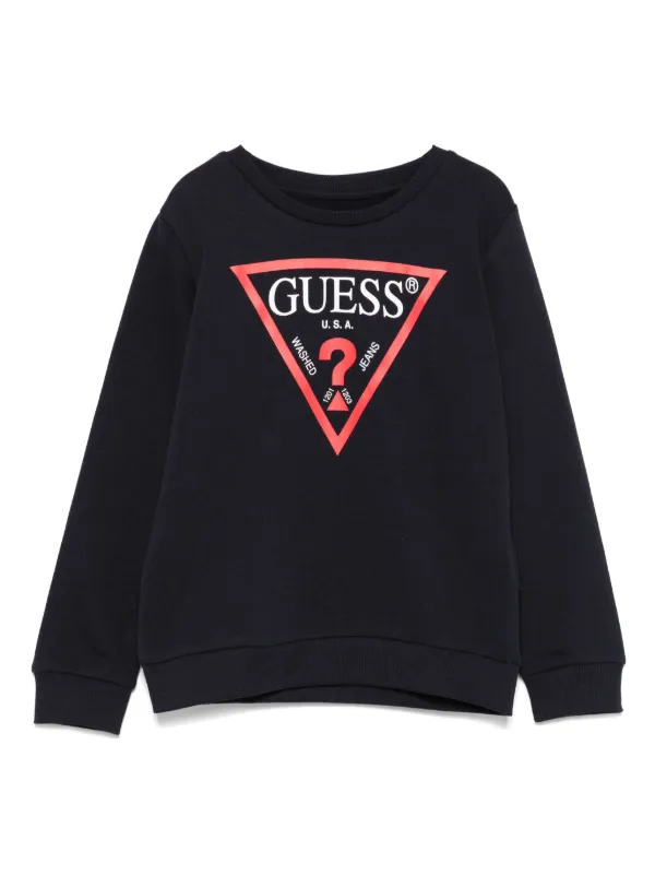 Guess sweatshirt logo on sale