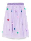 Stella McCartney Kids pompom-details skirt - Purple