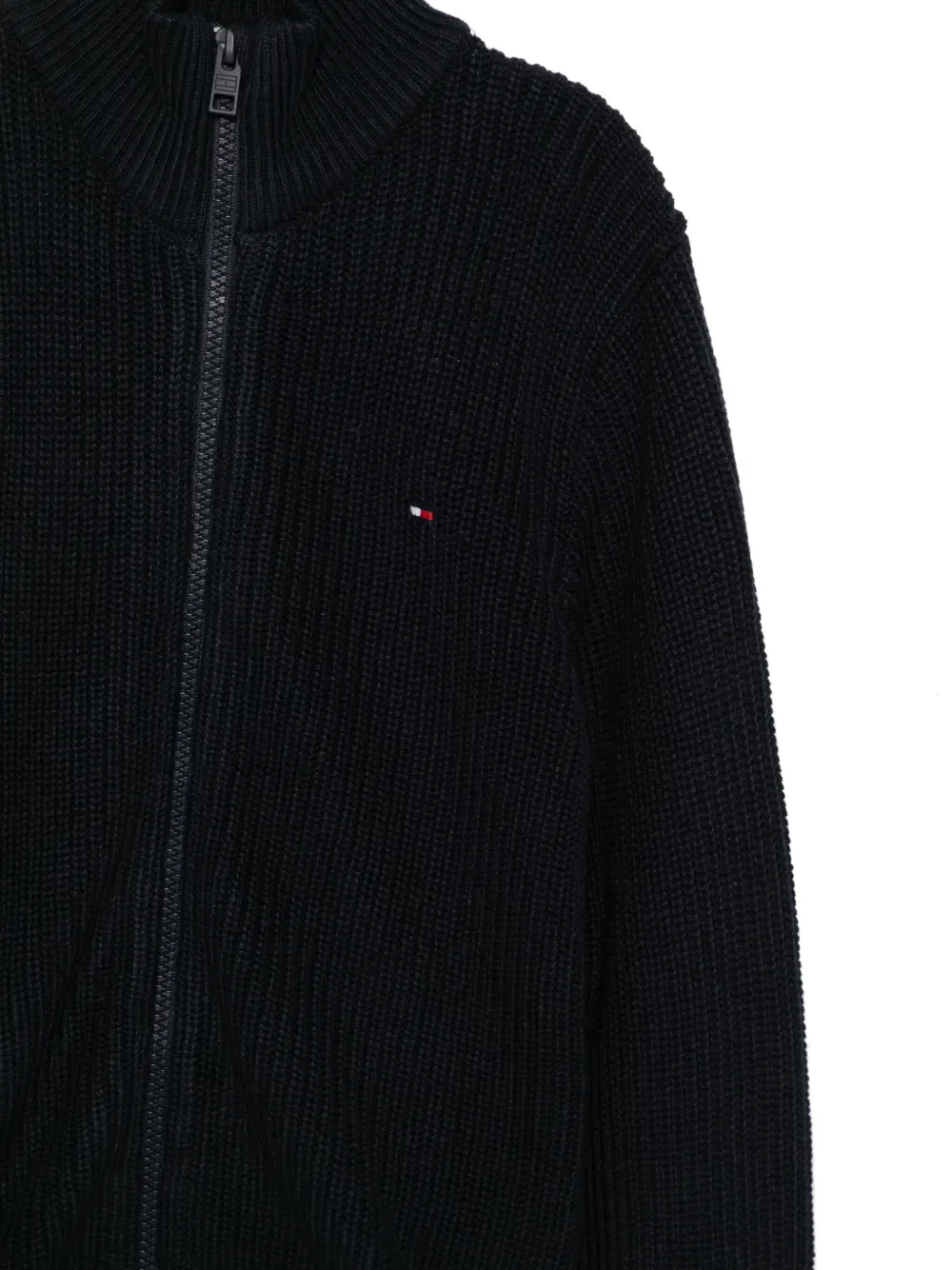 Tommy Hilfiger Junior Ribgebreid vest Blauw