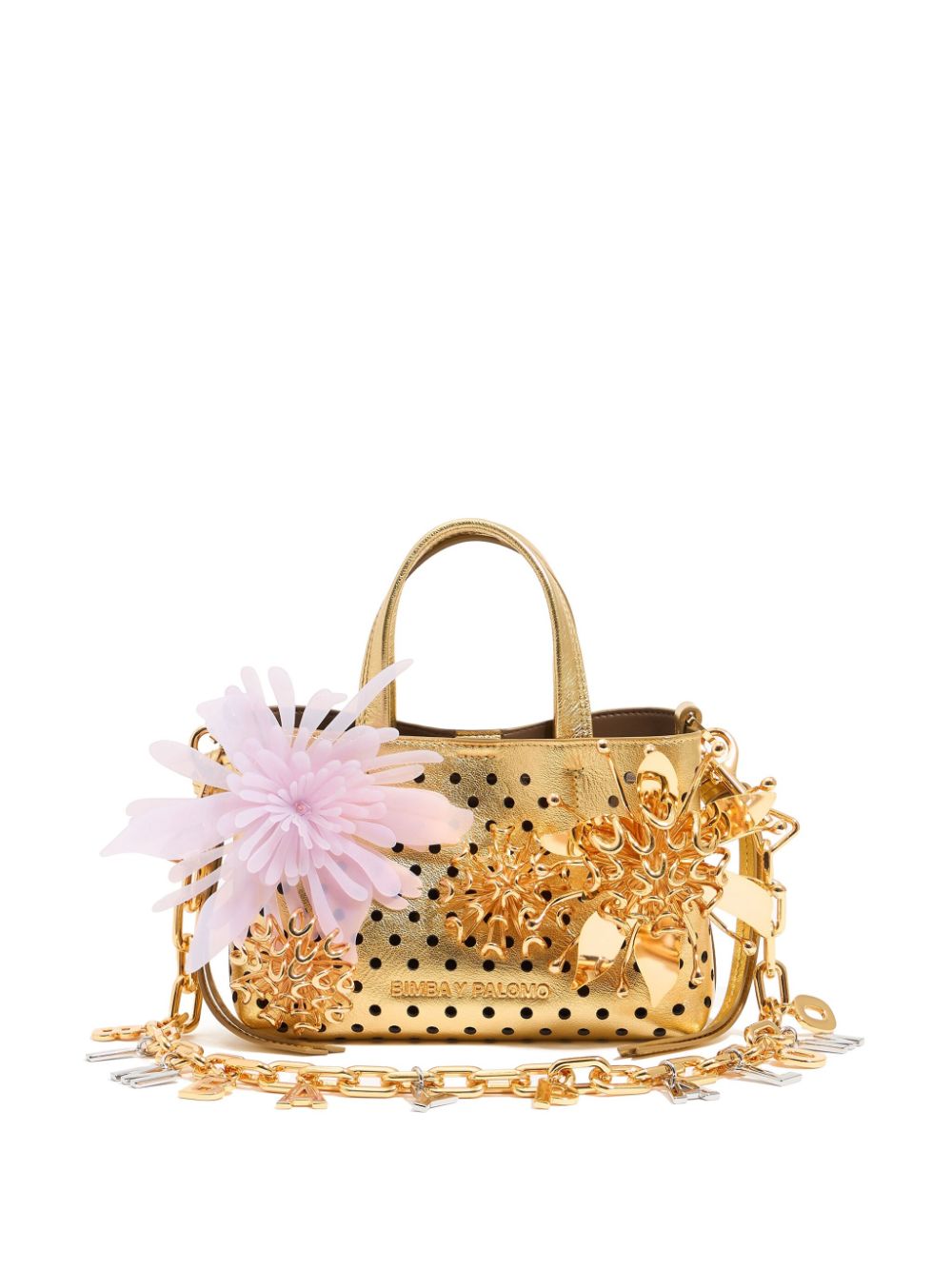 Shop Bimba Y Lola X Palomo Chrysanthemum Bag Charm In 金色