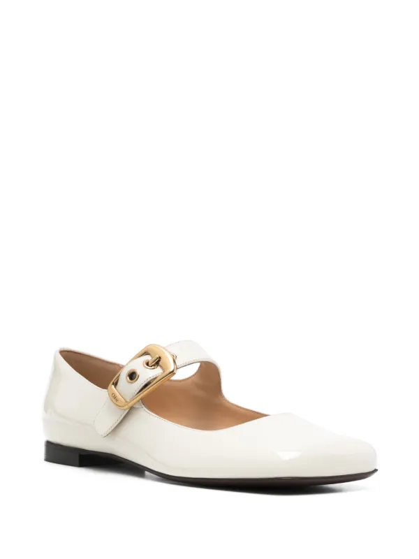 フラットシューズ Chloe 'Polly' Ballet Flats Chloé Polly Ballet Flats | White | FARFETCH