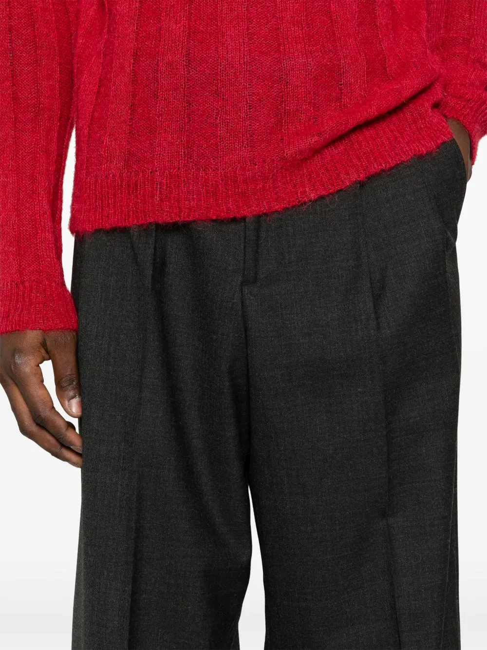 Sunflower Wide Pleated Trousers | Grey | FARFETCH