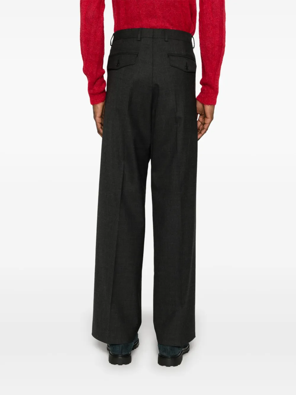 Sunflower Plooibroek met wijde pijpen Grijs