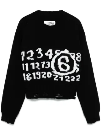 【送料&関税込】MM6 Maison Margiela numeric Sweatshirt MM6 Maison Margiela Black Numeric Sweatshirt MM6 Maison Margiela