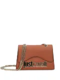 Just Cavalli logo-plaque chain-link shoulder bag - Brown