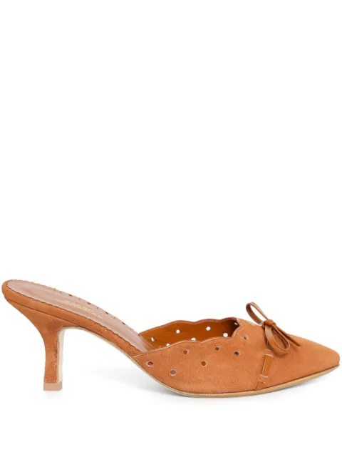 Sarah Chofakian mules de gamuza con tacón de 55mm